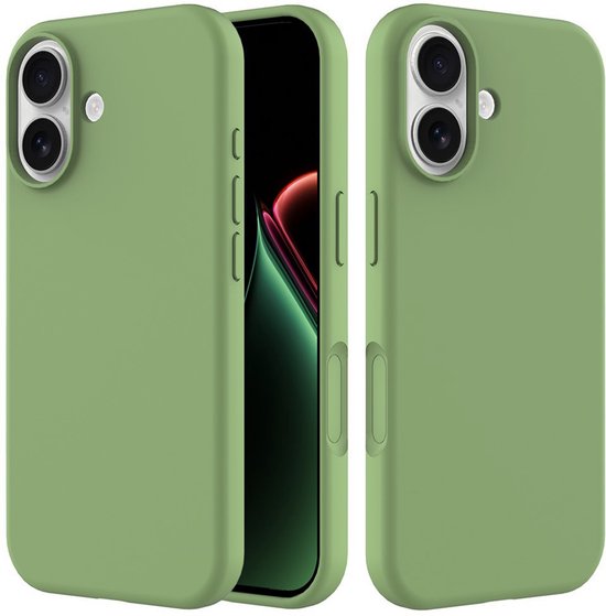 iPhone 17 Hoesjes – Liquid Siliconen Backcover – Soft Touch – Inclusief 2x Screenprotector – Groen-Ilumina Benelux