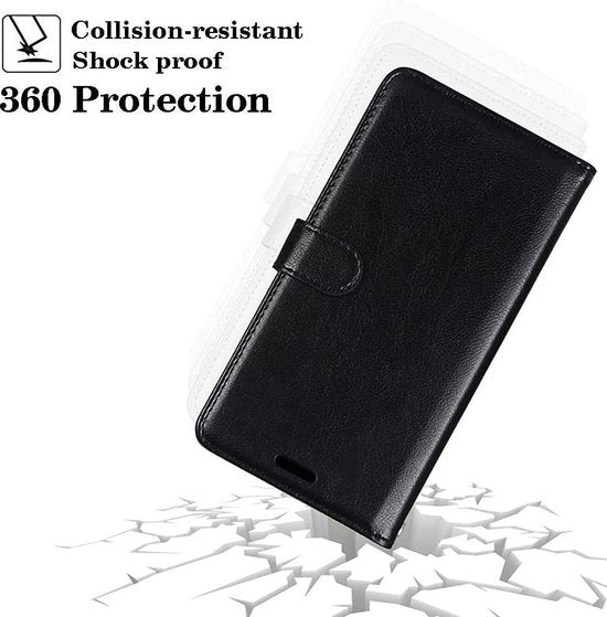 Nokia 1.4 Hoesjes – Bookcase Portemonnee Hoes – Pasjeshouder – Magneetsluiting – Zwart-Ilumina Benelux