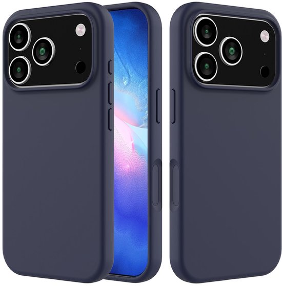 iPhone 17 Pro Max Hoesjes – Liquid Siliconen Backcover – Soft Touch – Schokbestendig – Middernachtblauw-Ilumina Benelux