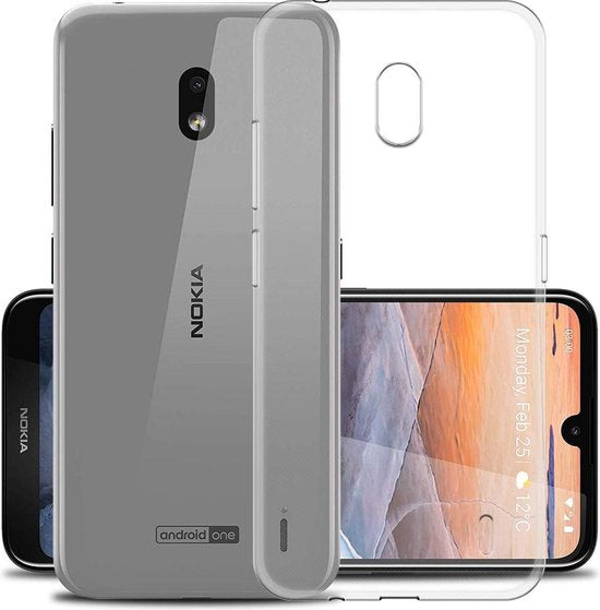 Nokia 2.2 Hoesjes – Transparante Siliconen Backcover + 2x Screenprotector – Gehard Glas – Anti-kras-Ilumina Benelux