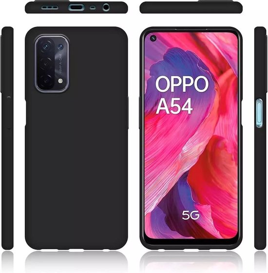 Oppo A54 5G / A74 5G Hoesjes – Siliconen Backcover – Flexibel – Schokbestendig – Zwart-Ilumina Benelux