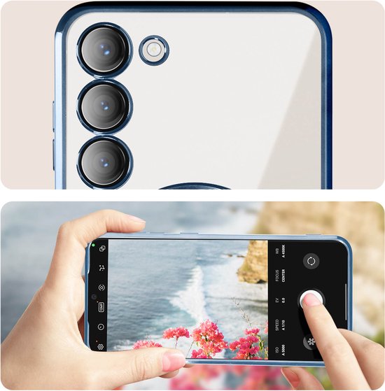 Samsung Galaxy S23 Hoesjes – MagSafe Backcover – Magnetisch – Blauw-Ilumina Benelux