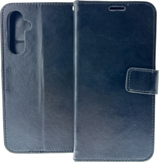 Portemonnee Hoesje - 2 Pack Screenprotector Geschikt voor: Samsung Galaxy A05 - Zwart