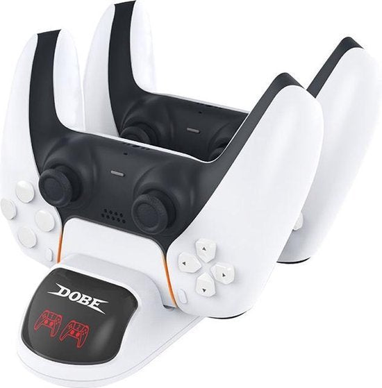 Oplaadstation – Geschikt voor PS5 – DualSense Charging Dock – Laadt 2 Controllers – Inclusief USB-C Kabel – Zwart-Oplaadstation controllers-Ilumina Benelux
