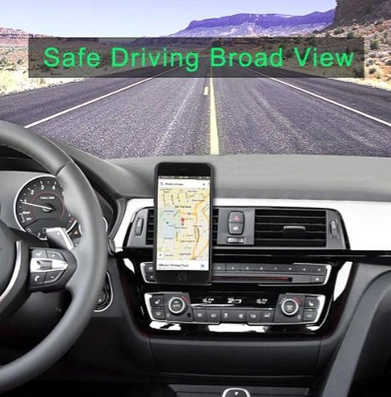 Telefoonhouder auto – Magnetisch – Ventilatierooster – Voor Navigatie – Zilver-Telefoonhouders-Ilumina Benelux