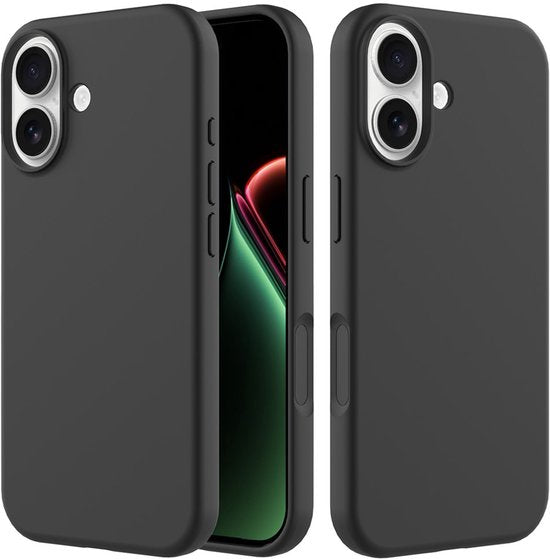 iPhone 17 Hoesjes – Liquid Siliconen Backcover – Soft Touch – Schokbestendig – Zwart-Ilumina Benelux
