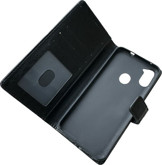 Samsung Galaxy M11 Hoesjes – Portemonnee Hoes – Pasjeshouder – Bookcase – Zwart-Ilumina Benelux