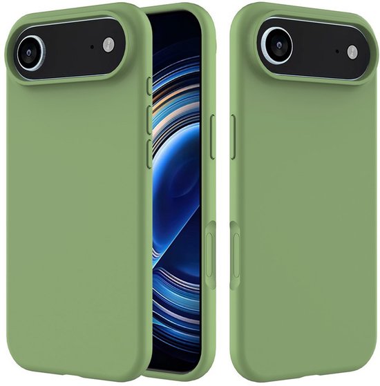 iPhone Air Hoesjes – Liquid Siliconen Backcover – Soft Touch – Schokbestendig – Groen-Ilumina Benelux
