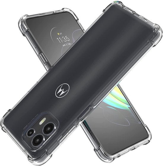 Motorola Edge 20 Lite Hoesjes – Transparante Siliconen Backcover – Schokbestendig – Anti-shock-Ilumina Benelux
