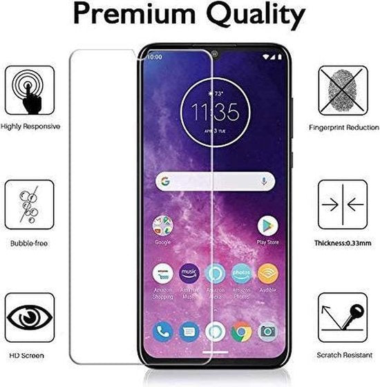 Screenprotector - Geschikt voor Motorola Moto One Zoom - 9H Glas (5-Pack)