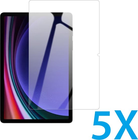 Screenprotector – Geschikt voor Samsung Galaxy Tab S9 Plus/S9 FE Plus/S10 Plus 12.4 inch – Gehard Glas – Anti-kras – 5-Pack-tabletscreenprotectors-Ilumina Benelux