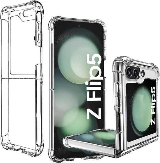 Samsung Galaxy Z Flip 5 Hoesjes – Siliconen Backcover – Schokbestendig – Transparant-Ilumina Benelux