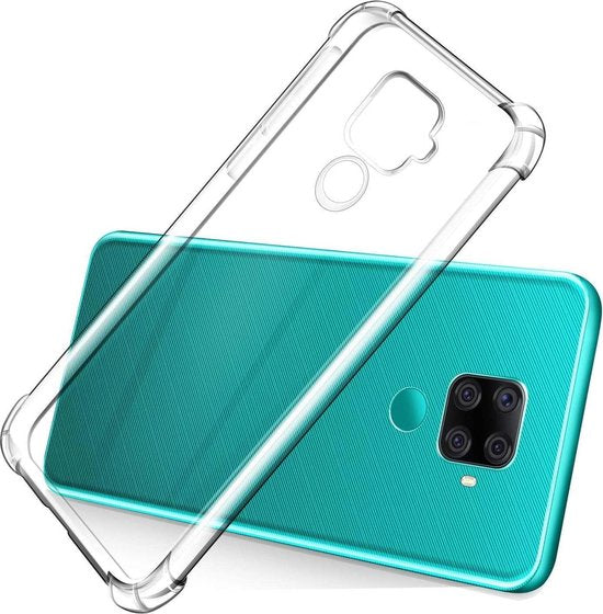 Huawei Mate 30 Lite Hoesjes – TPU Siliconen Backcover – Schokbestendig – 2x Gehard Glas – Transparant-Ilumina Benelux