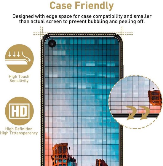 Screenprotector - Geschikt voor Motorola One Vision - 9H Glas (1-Pack)