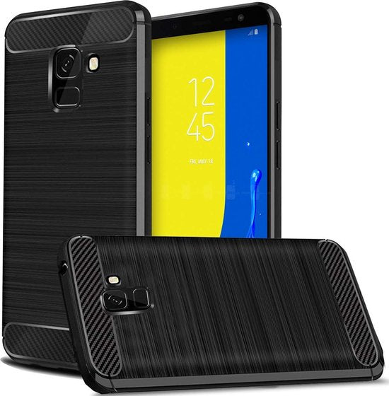 Samsung Galaxy J6 2018 Hoesjes – Brushed Backcover – Krasbestendig – Zwart-Ilumina Benelux