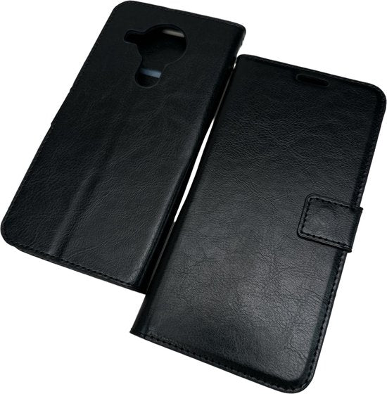Nokia 3.4 Hoesjes – Portemonnee Book Case – Pasjeshouder – Magneetsluiting – Zwart-Ilumina Benelux