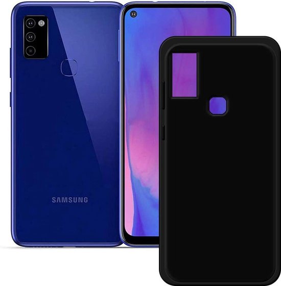 Flexibele achterkant Silicone hoesje zwart Geschikt voor: Samsung Galaxy M51