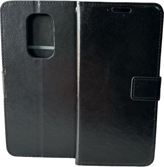 Motorola Moto G9 Play & E7 Plus Hoesjes – Portemonnee Book Case – Pasjeshouder – 2x Screenprotector – Zwart-Ilumina Benelux