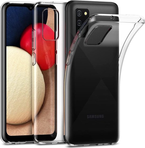 Samsung Galaxy A03s Hoesjes – Siliconen Backcover – Transparant – Inclusief 3x Screenprotector – Anti-kras Gehard Glas-Ilumina Benelux