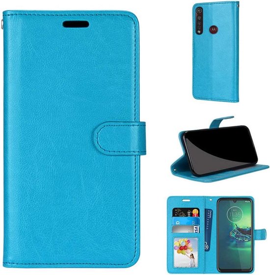 Motorola Moto G8 Power Hoesjes – Portemonnee Book Case – Pasjeshouder – 2x Screenprotector – Turquoise-Ilumina Benelux