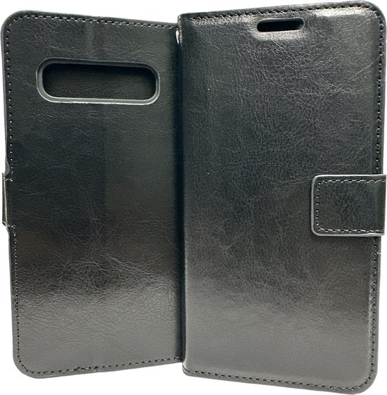Samsung Galaxy S10E Hoesjes – Portemonnee Book Case – Pasjeshouder – Magneetsluiting – Zwart-Ilumina Benelux