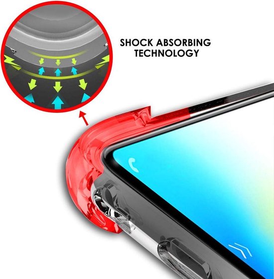 Shockproof Flexibele achterkant Silicone hoesje Transparant Geschikt voor: Samsung Galaxy Note 10 Plus
