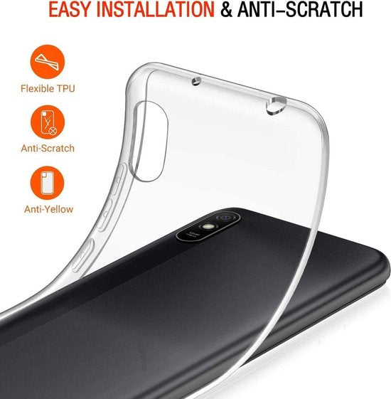 Xiaomi Redmi 9A Hoesjes – Siliconen Backcover – Transparant – Soft TPU – Schokbestendig-Ilumina Benelux