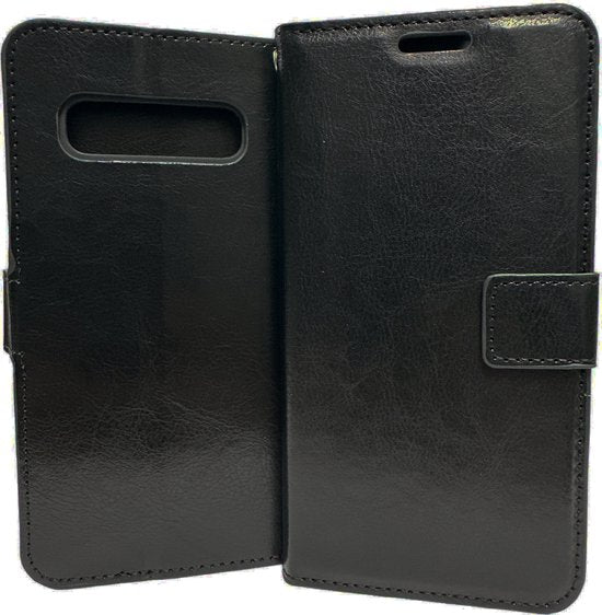 Samsung Galaxy S10 Hoesjes – Portemonnee Hoes – Bookcase – Pasjeshouder – Zwart-Ilumina Benelux