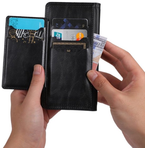 Samsung Galaxy S25 FE Hoesjes – Flipcover Portemonnee – Magneetsluiting – 5 Pasjeshouder – Zwart