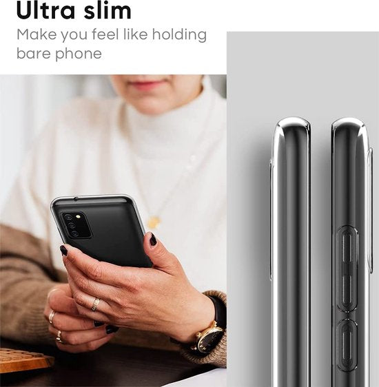 Samsung Galaxy A03s Hoesjes – Siliconen Backcover – Transparant – Inclusief 2x Screenprotector – Anti-kras Gehard Glas-Ilumina Benelux