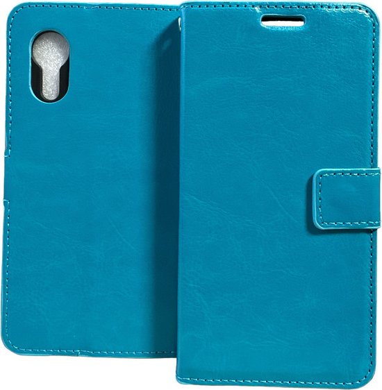 Samsung Galaxy XCover 5 Hoesjes – Portemonnee Hoes – 2 Pack Screenprotector – Pasjeshouder – Turquoise-Ilumina Benelux