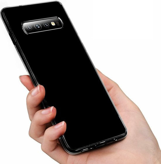 Samsung Galaxy S10E Hoesjes – Siliconen Backcover – Flexibel – Schokbestendig – Zwart-Ilumina Benelux
