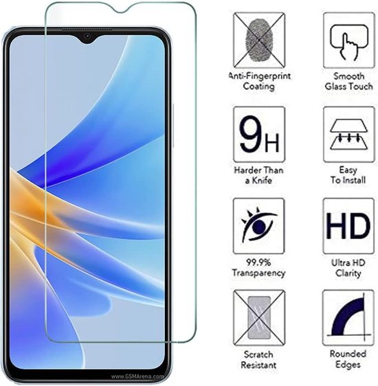 Oppo A17 Hoesjes – Transparante TPU Siliconen Backcover – Soft Case – Incl. Gehard Glas Screenprotector-Ilumina Benelux