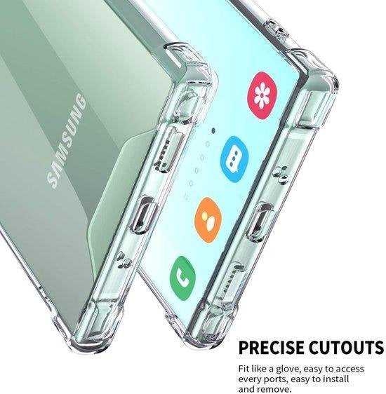 Samsung Galaxy Note 20 Ultra Hoesjes – Siliconen Backcover – Schokbestendig Bumper – Transparant – Inclusief 2x Screenprotector