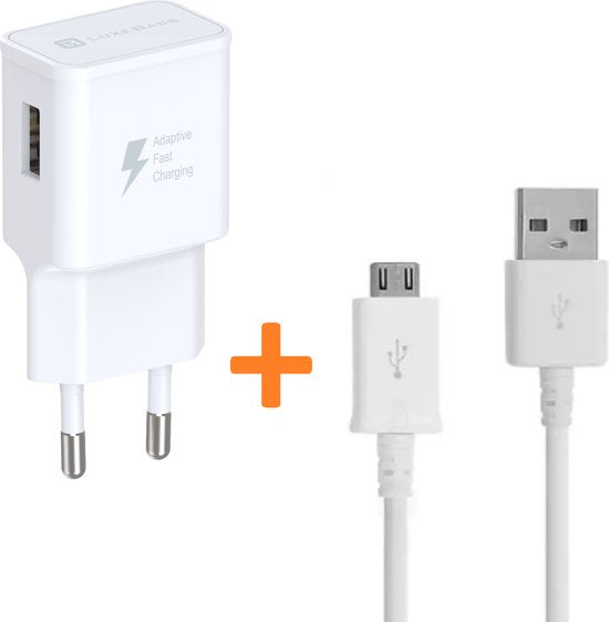 USB Oplader – Snellader met Micro USB Oplaadkabel 1m – Geschikt voor Samsung Galaxy S4/S5/S6/S7 Edge/Note 4-Oplader-Ilumina Benelux