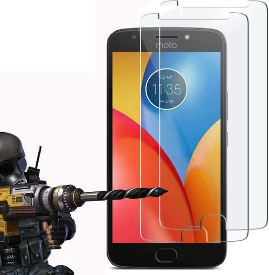 Screenprotector - Geschikt voor Motorola Moto E4 Plus - 9H Glas (2-Pack)
