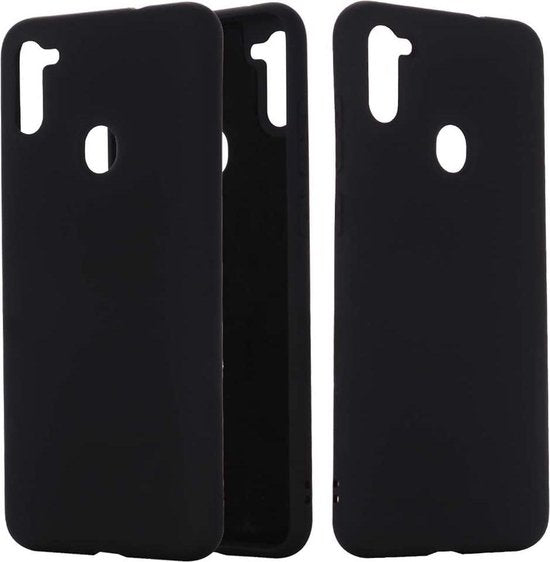 Samsung Galaxy A11 Hoesjes – Siliconen Backcover – Soft Touch – Schokbestendig – Zwart-Ilumina Benelux