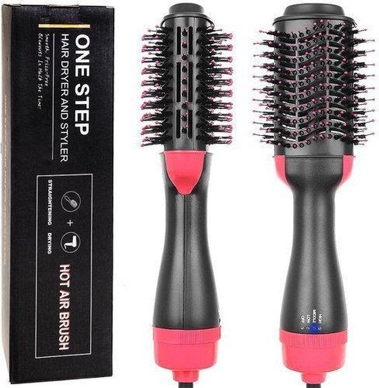 Föhnborstel 3-in-1 – Magic Brush – Drogen en Stylen – Keramische Krulborstel – Zwart-Ilumina Benelux