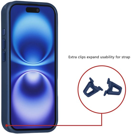 iPhone 17 Hoesjes – Carbon Fiber Backcover – Schokbestendig – Blauw-Ilumina Benelux