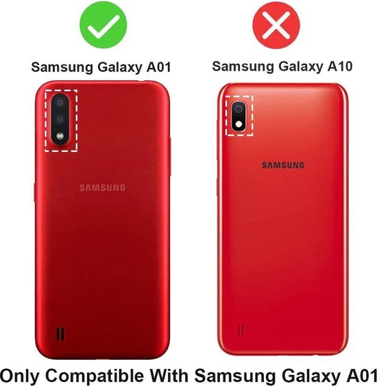 Samsung Galaxy A01 Hoesjes – TPU Siliconen Backcover – 2x Gehard Glas Screenprotector – Zwart-Ilumina Benelux