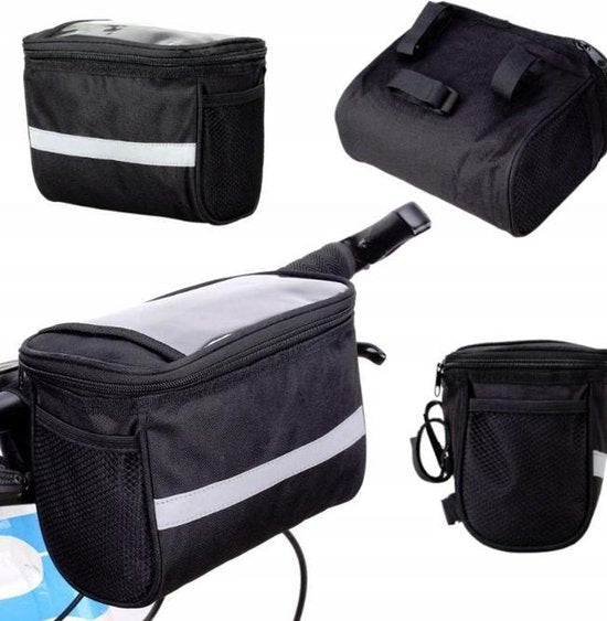 Fietsstuurtas – Klein – Waterdicht – Reflectie – Met Rits – Zwart-Ilumina Benelux