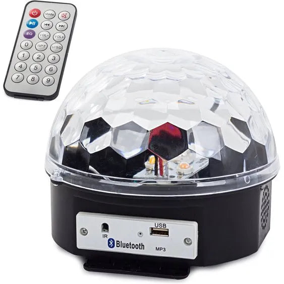 Roterende Discolamp met Bluetooth Speaker – LED Discobal – Muziekgestuurd – USB MP3 Speler – Afstandsbediening – RGB Feestverlichting-Ilumina Benelux