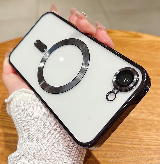 iPhone 16e Hoesjes – MagSafe Compatible Backcover – Ingebouwde Camerabescherming – Zwart-Ilumina Benelux