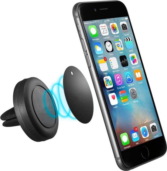 Telefoonhouder auto – Magnetische autohouder – Voor ventilatierooster – Sterke magneet – Zwart-Telefoonhouders-Ilumina Benelux