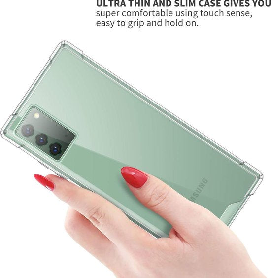 Samsung Galaxy Note 20 Ultra Hoesjes – Siliconen Backcover – Schokbestendig – Transparant-Ilumina Benelux