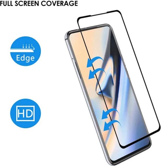 Full Cover Screenprotector - Geschikt voor Motorola Moto E7i Power Full Screenprotector 3x - 9H Glas (3-Pack)