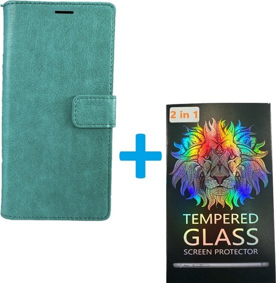 Xiaomi Poco M3 Hoesjes – Portemonnee Book Case – Pasjeshouder – 2x Screenprotector – Mint-Ilumina Benelux