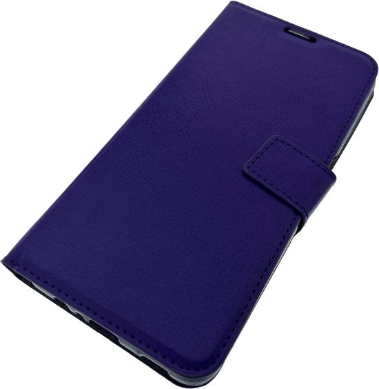 Portemonnee Book Case Hoesje Geschikt voor: Samsung Galaxy A22 4G & M22 Paars