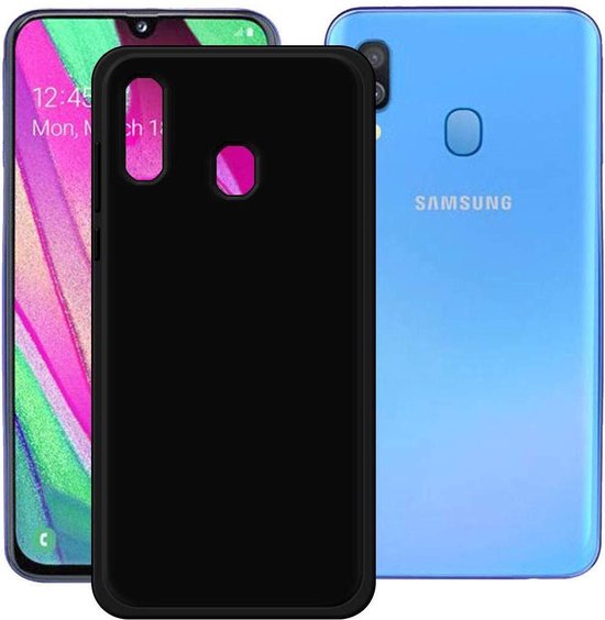 Samsung Galaxy A40 Hoesjes – Siliconen Backcover – Soft Touch – Schokbestendig – Zwart-Ilumina Benelux