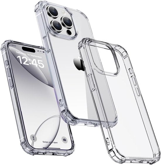 iPhone 16 Pro Hoesjes – Ultra-Hybrid Backcover – Schokbestendig – Crystal Clear – Transparant-Ilumina Benelux